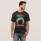 Chonk Cat Scale Meme Retro Cats membres T-shirt (Voorkant volledig)