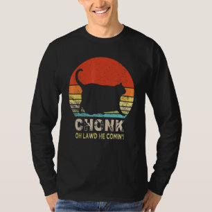 Chonk Cat Scale Meme Retro Katten Lid 1 T-shirt