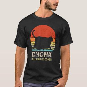 Chonk Cat Scale Meme Retro  Katten Lid 1 T-shirt