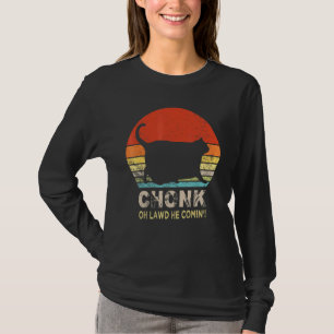 Chonk Cat Scale Meme Retro  Katten Lid 1 T-shirt