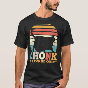 Chonk Cat Scale Meme Retro Style  Cats Mem T-shirt