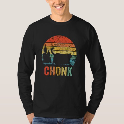 Chonk Cat Scale Meme Retro Style  Cats Mem T-shirt (Voorkant)