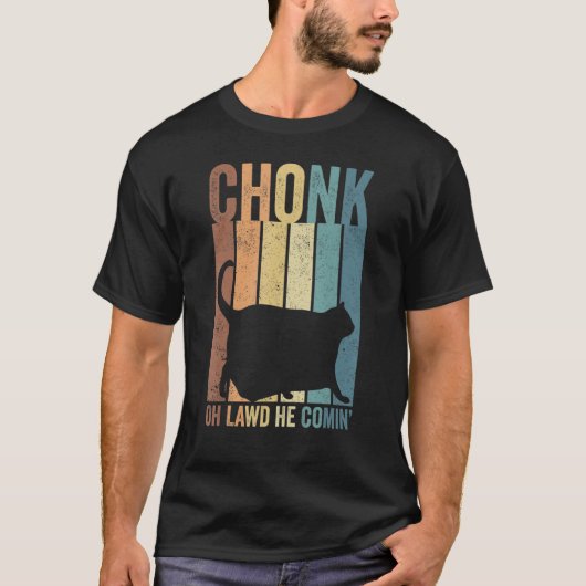 Chonk Cat Scale Meme Retro Style  Cats Mem T-shirt (Voorkant)