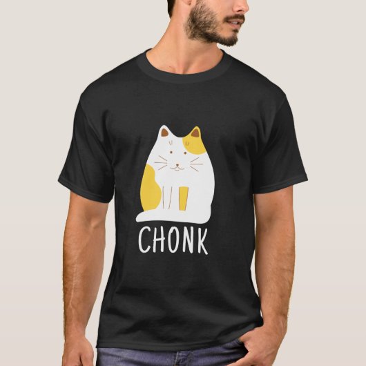Chonk Cat Scale Meme T-shirt (Voorkant)