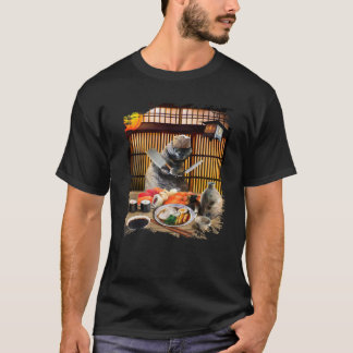 Chonk Cat Sushi Ramen Chef, Kat reuzenbril, T-shirt