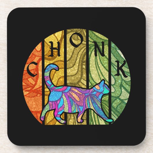 Chonk Cute Cat Bier Onderzetter (Voorkant)