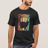 Chonk Fat Cat Dad Mannen Lazy Retro Kerstmis T-shirt (Voorkant)