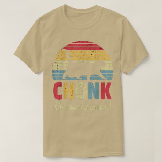 Chonk, hij heeft de kat-retro besteld. t-shirt (Design voorkant)