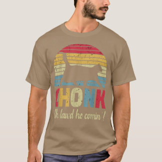 Chonk, hij heeft de kat-retro besteld. t-shirt