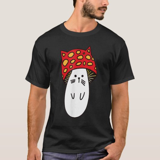 Chonk Kat Cute Little Mushi Kat Little Mushroo T-shirt (Voorkant)