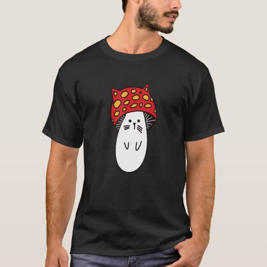 Chonk Kat Cute Little Mushi Kat Little Mushroo T-shirt (Voorkant)