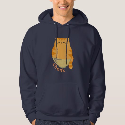 Chonk Kat in een Kom Hoodie (Voorkant)