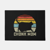 Chonk Kat Moeder Schaal Meme Grappige Retro Stijl Deurmat (Voorkant)