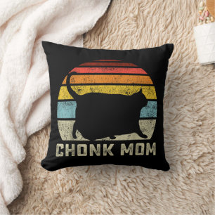 Chonk Kat Moeder Schaal Meme Grappige Retro Stijl  Kussen