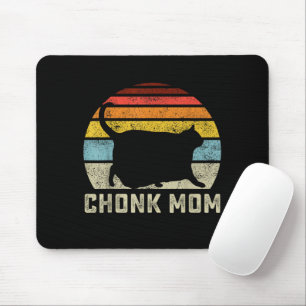 Chonk Kat Moeder Schaal Meme Grappige Retro Stijl  Muismat
