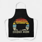 Chonk Kat Moeder Schaal Meme Grappige Retro Stijl Schort (Voorkant)