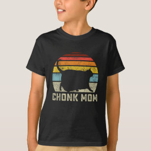 Chonk Kat Moeder Schaal Meme Grappige Retro Stijl T-shirt