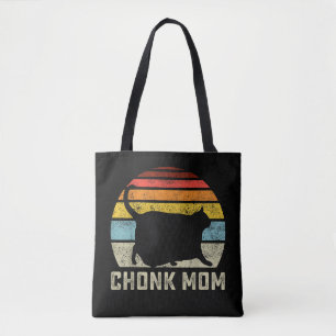 Chonk Kat Moeder Schaal Meme Grappige Retro Stijl  Tote Bag