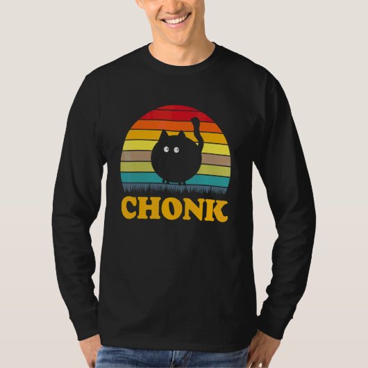 Chonk Kat Schaal Meme Retro Chonk T-shirt (Voorkant)