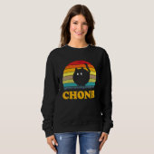 Chonk Kat Schaal Meme Retro Chonk Trui (Voorkant volledig)