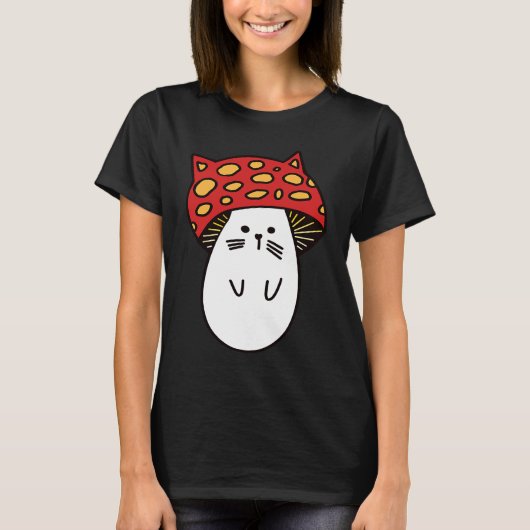 Chonk Kitty Cute Little Mushi Kitty Little Mushroo T-shirt (Voorkant)