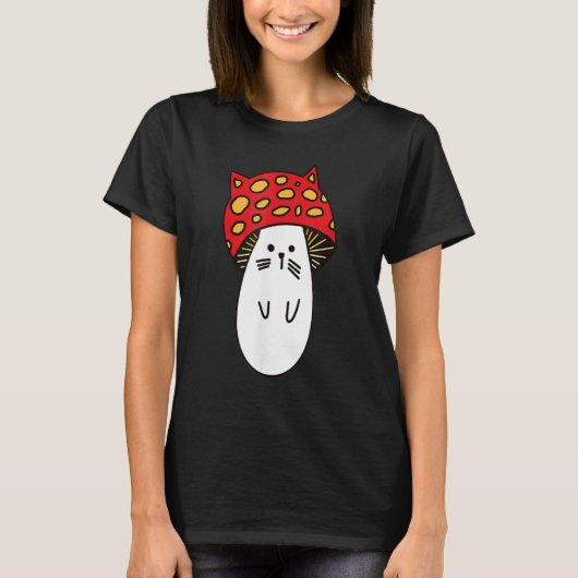 Chonk Kitty Cute Little Mushi Kitty Little Mushroo T-shirt (Voorkant)