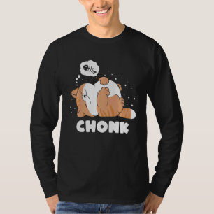 Chonk Lazy Cat keurt thema niet goed T-shirt
