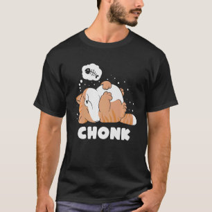 Chonk Lazy Cat keurt thema niet goed T-shirt