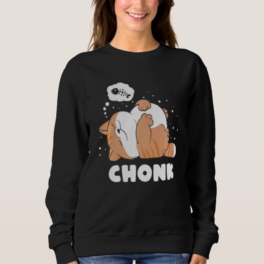 Chonk Lazy Cat keurt thema niet goed Trui (Voorkant)