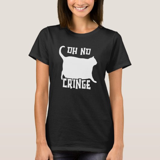 Chonk Meme Cat Oh No Cringe T-shirt (Voorkant)