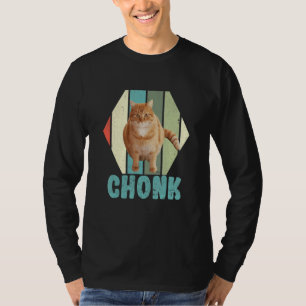 Chonk Retro Fat Cat Memes Cats Veterinaria T-shirt