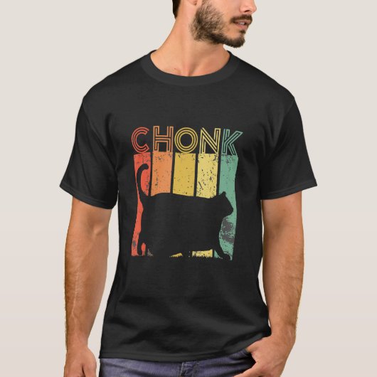 Chonkat, cadeau voor kattenlover, Retrokat, T-shirt (Voorkant)