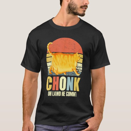 Chonker Fat Cat Chonky Meme T-shirt (Voorkant)
