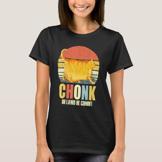 Chonker Fat Cat Chonky Meme T-shirt (Voorkant)