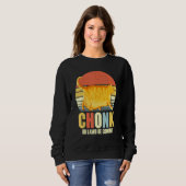 Chonker Fat Cat Chonky Meme Trui (Voorkant volledig)
