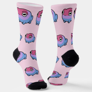 Chonky Biseksuele Kikker Queer Sokken   Cute Bi Pr
