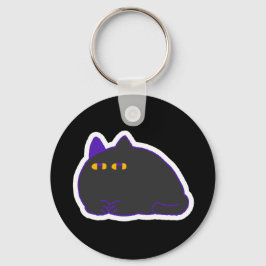 Chonky Black Cat Keychain 