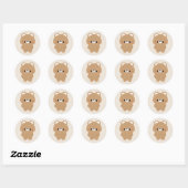 Chonky Brown Beer Ronde Sticker (Vel)