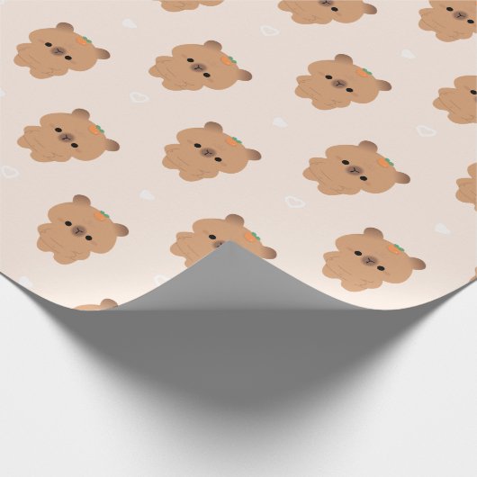 Chonky Capybara Cadeaupapier (Hoek)