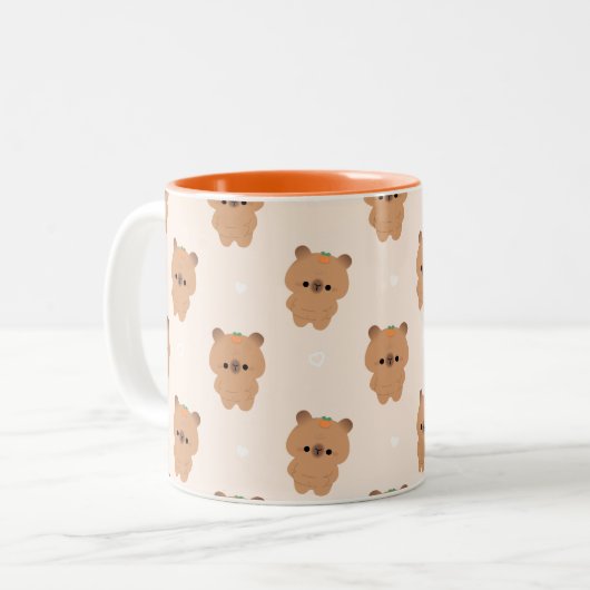 Chonky Capybara Tweekleurige Koffiemok (Voorkant links)