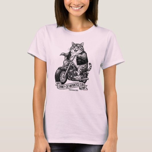 Chonky-Cat Motorclub T-shirt (Voorkant)