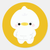 Chonky Duck Ronde Sticker (Voorkant)