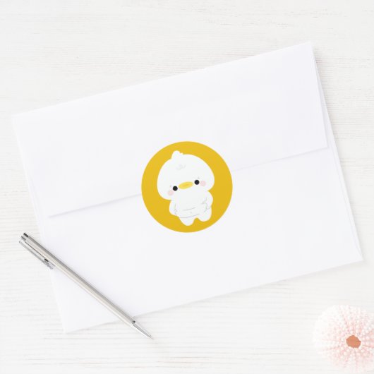 Chonky Duck Ronde Sticker (Envelop)