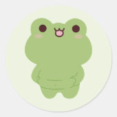 Chonky Frog Ronde Sticker (Voorkant)
