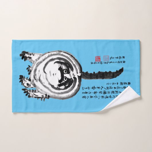 Chonky Gestreepte Japanse Tabby Cat Bad Handdoek (Handdoek)