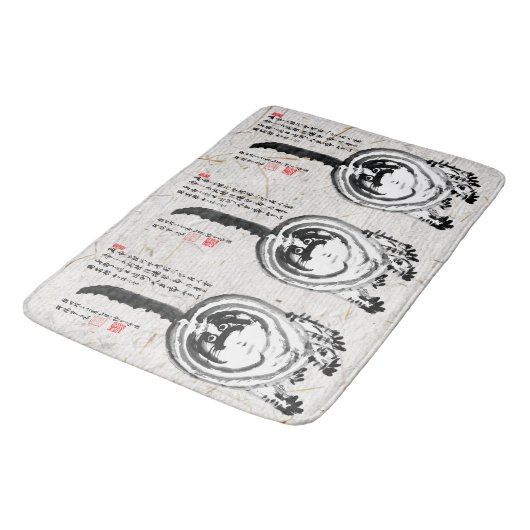 Chonky Gestreepte Japanse Tabby Cat Badmat (Gekanteld)