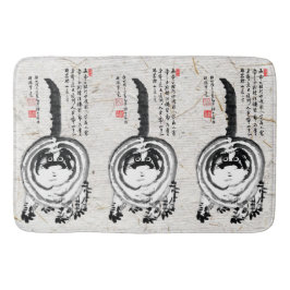 Chonky Gestreepte Japanse Tabby Cat Badmat