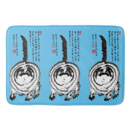 Chonky Gestreepte Japanse Tabby Cat Badmat