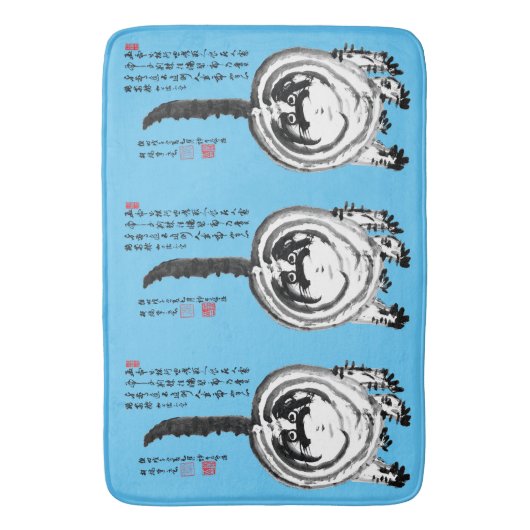 Chonky Gestreepte Japanse Tabby Cat Badmat (Voorkant Verticaal)