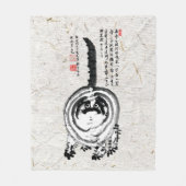 Chonky Gestreepte Japanse Tabby Cat Fleece Deken (Voorkant)